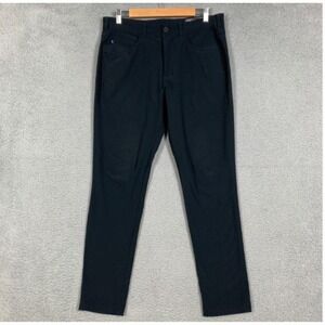 Mizzen Main Helmsman Pants Men's 32x30 Black 5 Pocket Performance‎ Slim Fit Golf